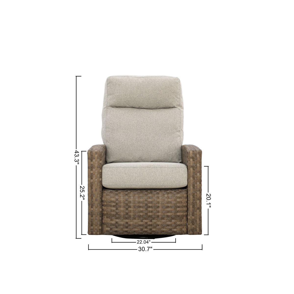 Newport Outdoor Wicker Reclining Sofa Conversation Set with a pair of Recliners | Outdoor Set