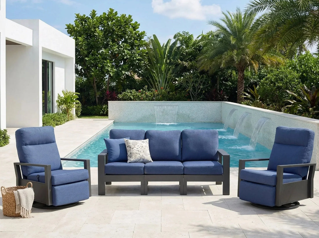 Modular Sofa Plus Swivel Recliners: 5 Ways to Arrange the Mix