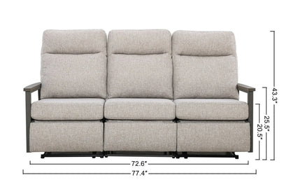 Huntington Outdoor Aluminum Reclining Loveseat Sofa — Outdoor Nook USA - size
