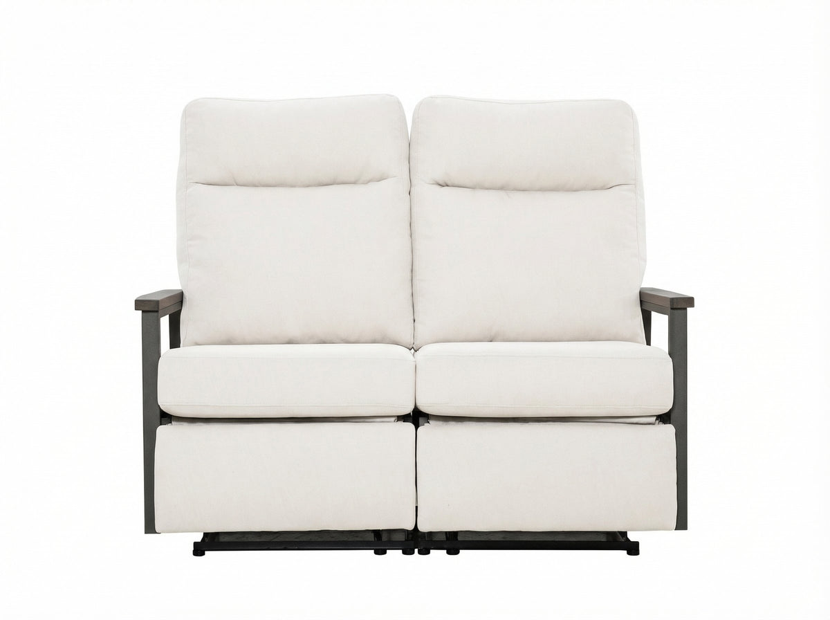 Huntington 4-seat Patio Aluminum Reclining Loveseat Conversation Set with pair of Recliners in Sunbrella® Canvas Canvas | Outdoor Set