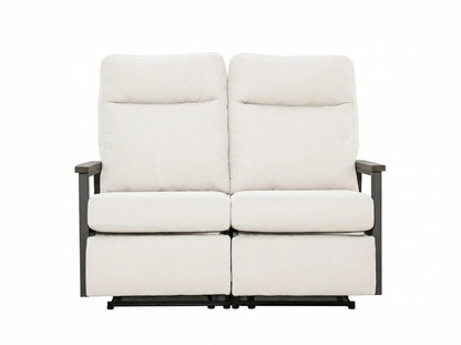 Huntington Outdoor Aluminum Reclining Loveseat Sofa in Sunbrella® Canvas Canvas | Outdoor Sofa