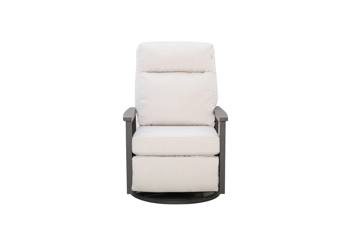 Huntington 4-seat Patio Aluminum Reclining Loveseat Conversation Set with pair of Recliners in Sunbrella® Canvas Canvas | Outdoor Set