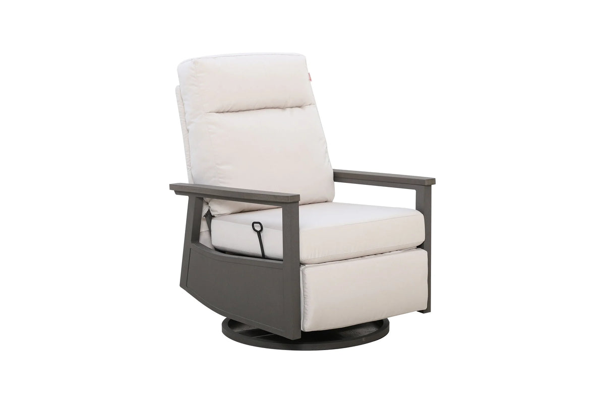 Huntington 5-seat Patio Aluminum Reclining Sofa Conversation Set with pair of Recliners in Sunbrella® Canvas Canvas | Outdoor Set