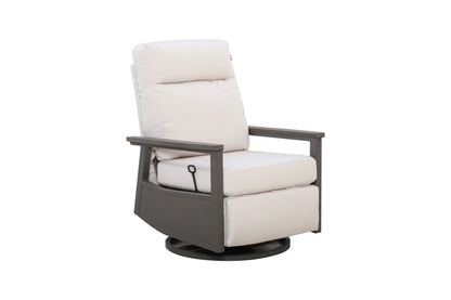 Huntington 5-seat Patio Aluminum Reclining Sofa Conversation Set with pair of Recliners in Sunbrella® Canvas Canvas | Outdoor Set