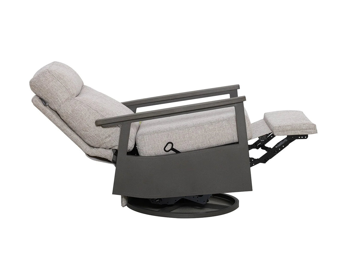 Huntington 4-seat Patio Aluminum Reclining Loveseat Conversation Set with pair of Recliners | Outdoor Set