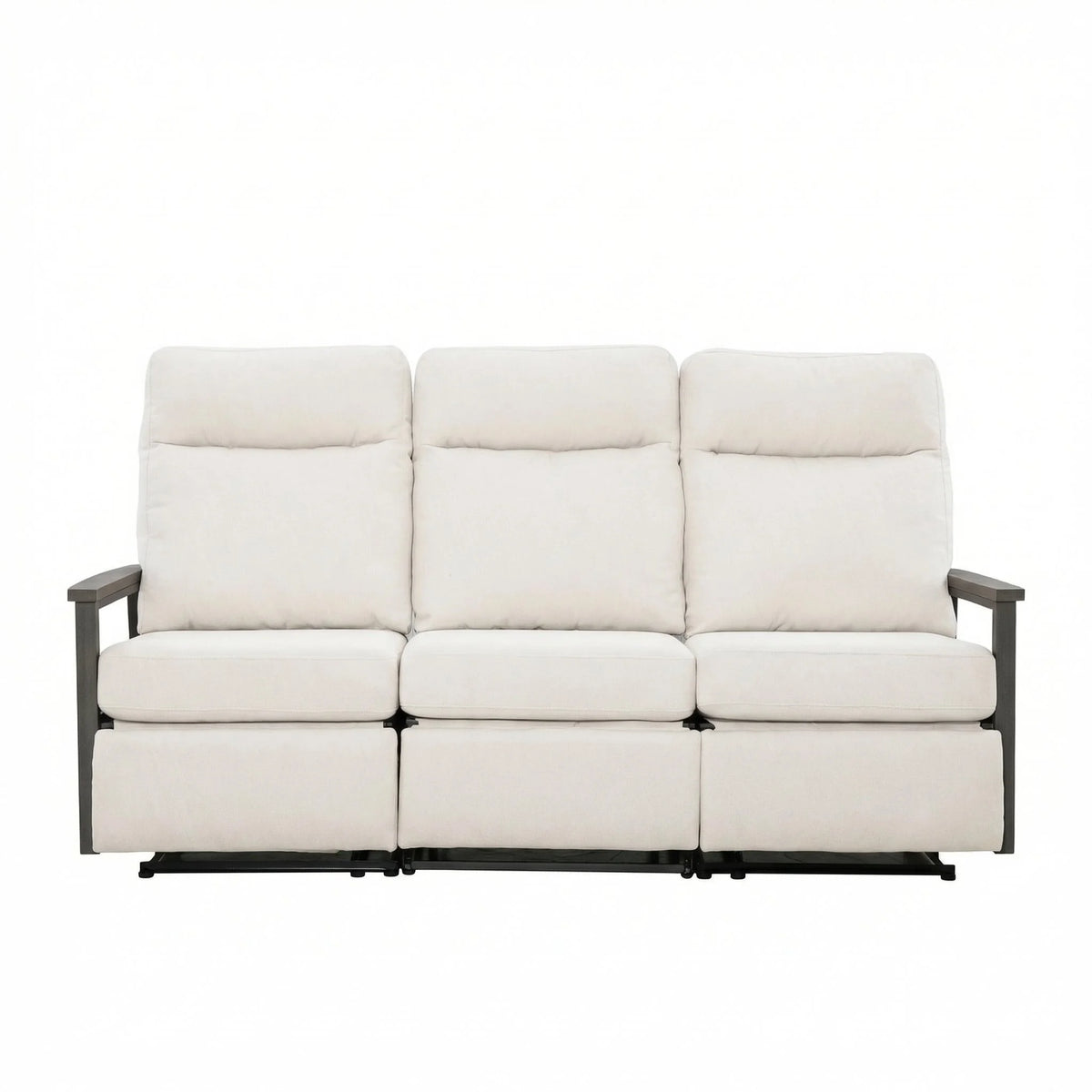 Huntington 5-seat Patio Aluminum Reclining Sofa Conversation Set with pair of Recliners in Sunbrella® Canvas Canvas | Outdoor Set