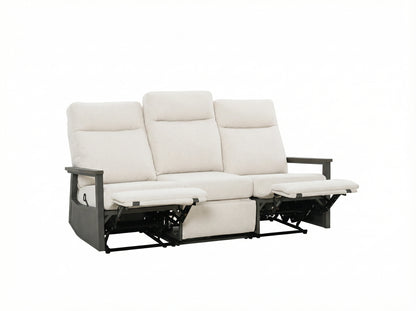Huntington 5-seat Patio Aluminum Reclining Sofa Conversation Set with pair of Recliners in Sunbrella® Canvas Canvas | Outdoor Set