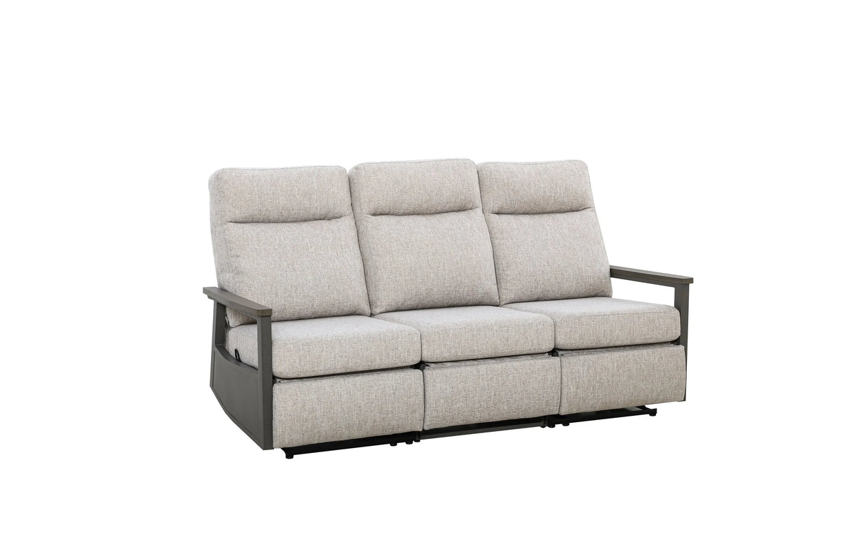 Huntington 5-seat Patio Aluminum Reclining Sofa Conversation Set with pair of Recliners | Outdoor Set