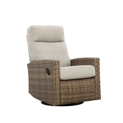 Newport Outdoor Wicker Reclining Sofa Conversation Set with a pair of Recliners | Outdoor Set