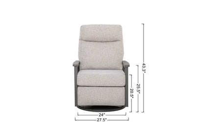 Huntington 5-Seat Patio Aluminum Reclining Sofa Firepit Conversation Set with Pair of Recliners in Sunbrella® Canvas Canvas