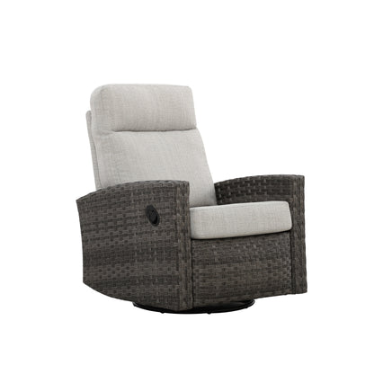 Malibu II 5-piece Patio Wicker Modular Loveseat Set with Ottoman and Swivel Glider Recliners | Outdoor Set