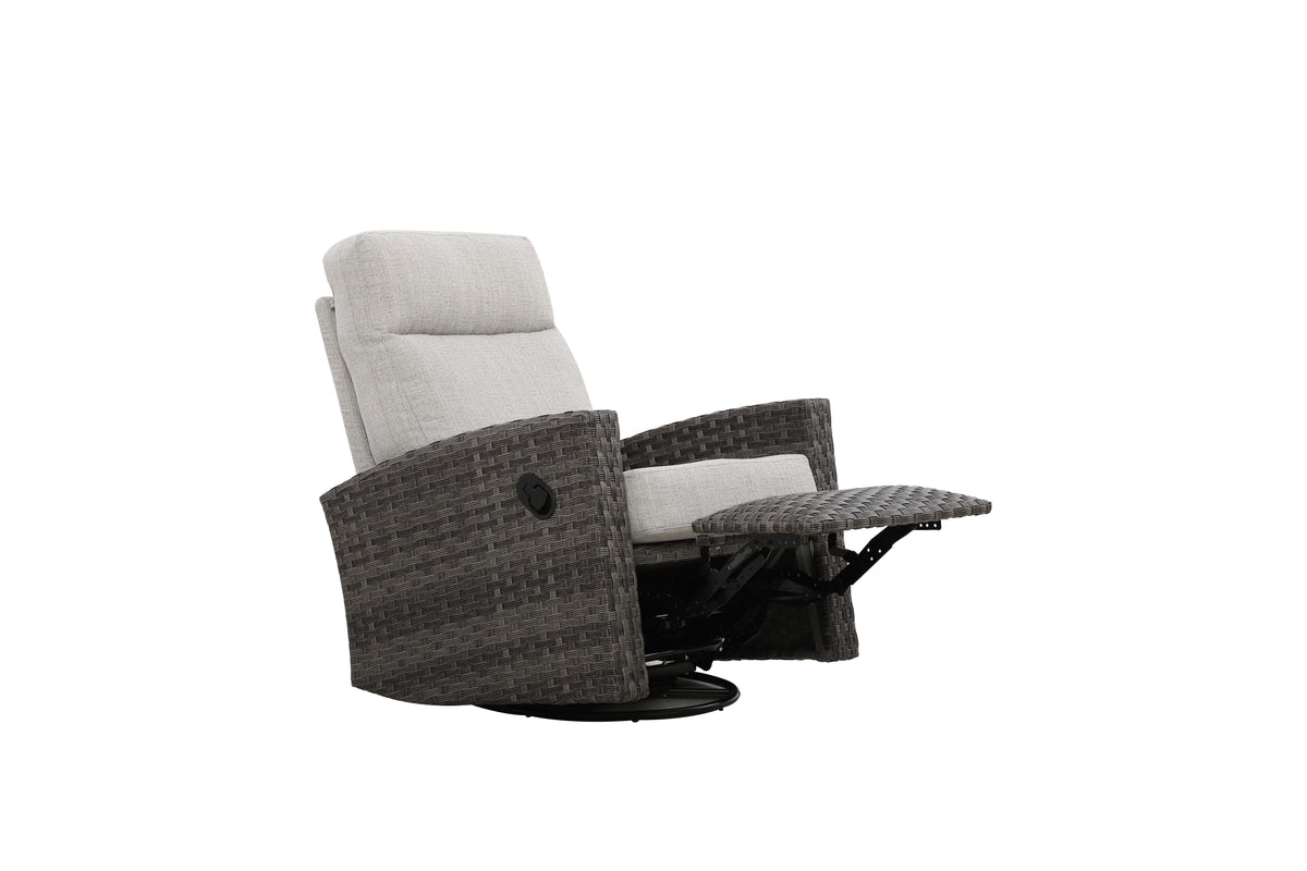 Malibu II 6-piece Patio Wicker Modular Sectional Sofa Set with Swivel Glider Recliners | Outdoor Set