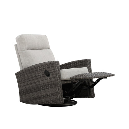 Malibu II 5-piece Patio Wicker Modular Loveseat Set with Ottoman and Swivel Glider Recliners | Outdoor Set