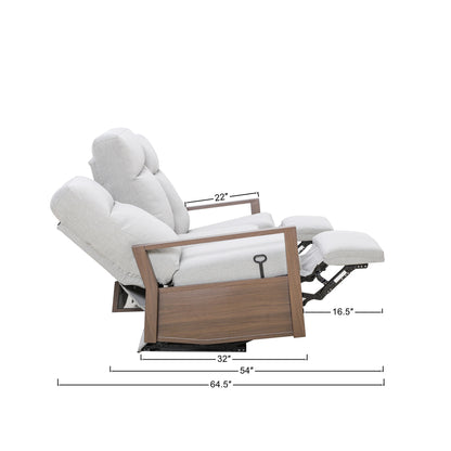 Shoreline 5-Seat Patio Aluminum Reclining Sofa Conversation Set with Pair of Recliners in Steeple Gray | Outdoor Set