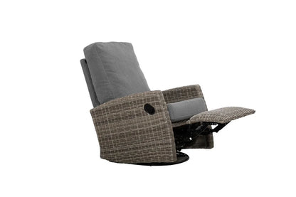 Keywest Wicker Outdoor Swivel Glider Recliner  | Patio Lounge Chair