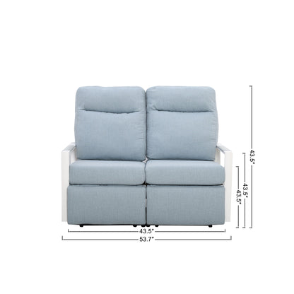 Kiesta Outdoor Aluminum Reclining Loveseat Sofa | Outdoor Sofa