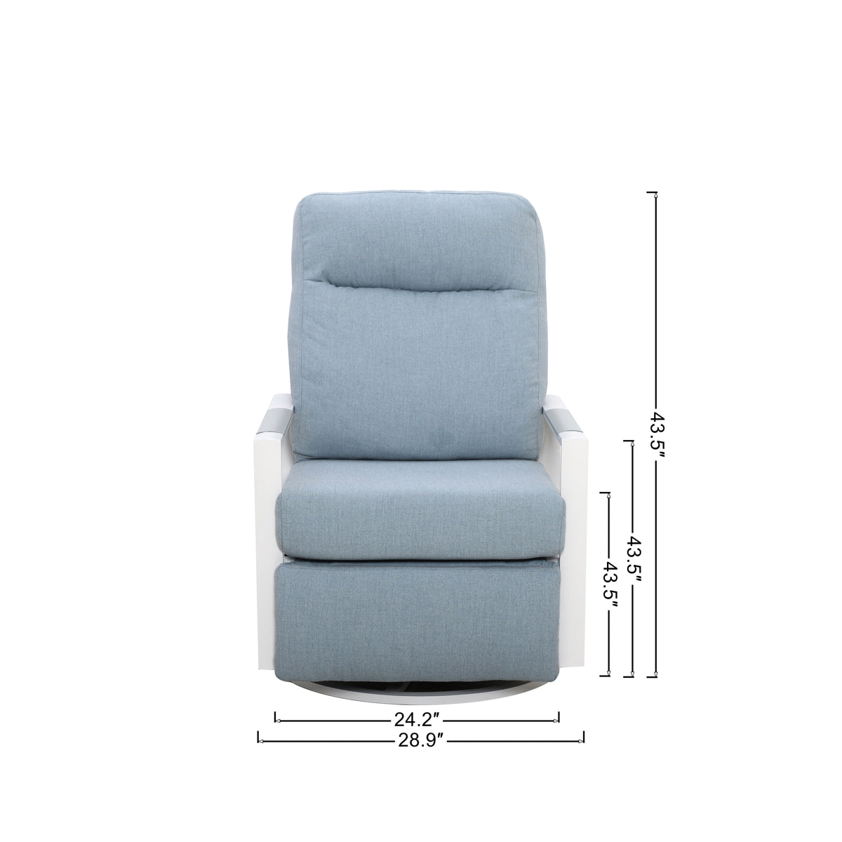 Kiesta 4-Seat Patio Aluminum Reclining Loveseat Conversation Set with Pair of Recliners | Outdoor Set