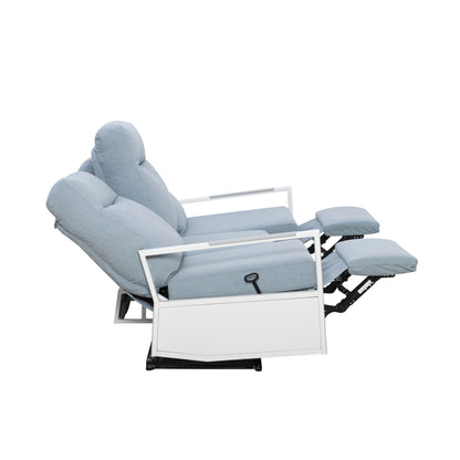 Kiesta 5-Seat Patio Aluminum Reclining Sofa Conversation Set with Pair of Recliners | Outdoor Set