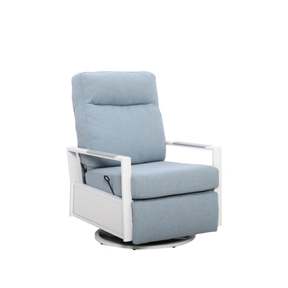 Kiesta 4-Seat Patio Aluminum Reclining Loveseat Conversation Set with Pair of Recliners | Outdoor Set