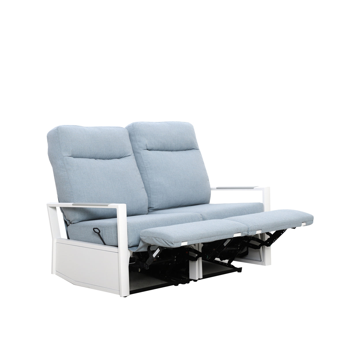 Kiesta 4-Seat Patio Aluminum Reclining Loveseat Conversation Set with Pair of Recliners | Outdoor Set