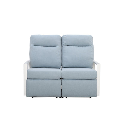 Kiesta 4-Seat Patio Aluminum Reclining Loveseat Conversation Set with Pair of Recliners | Outdoor Set