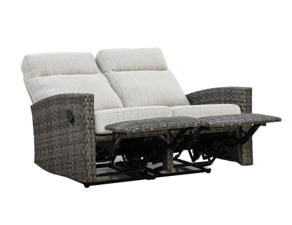 Malibu II Outdoor Wicker Reclining Loveseat Sofa