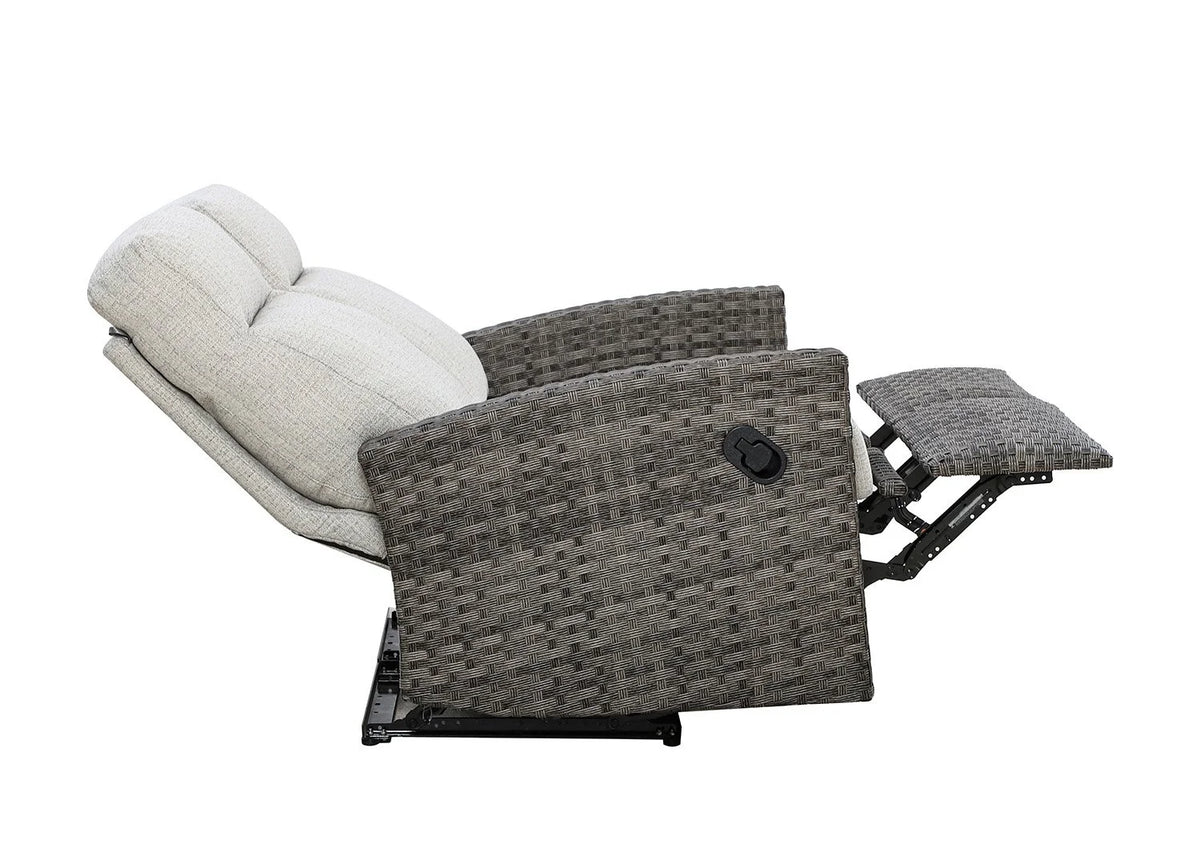 Malibu II Outdoor Wicker Reclining Loveseat Conversation Set with a pair of Recliners | Outdoor Set