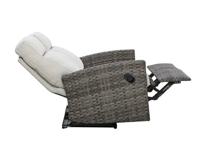 Malibu II Outdoor Wicker Reclining Loveseat Conversation Set with a pair of Recliners | Outdoor Set
