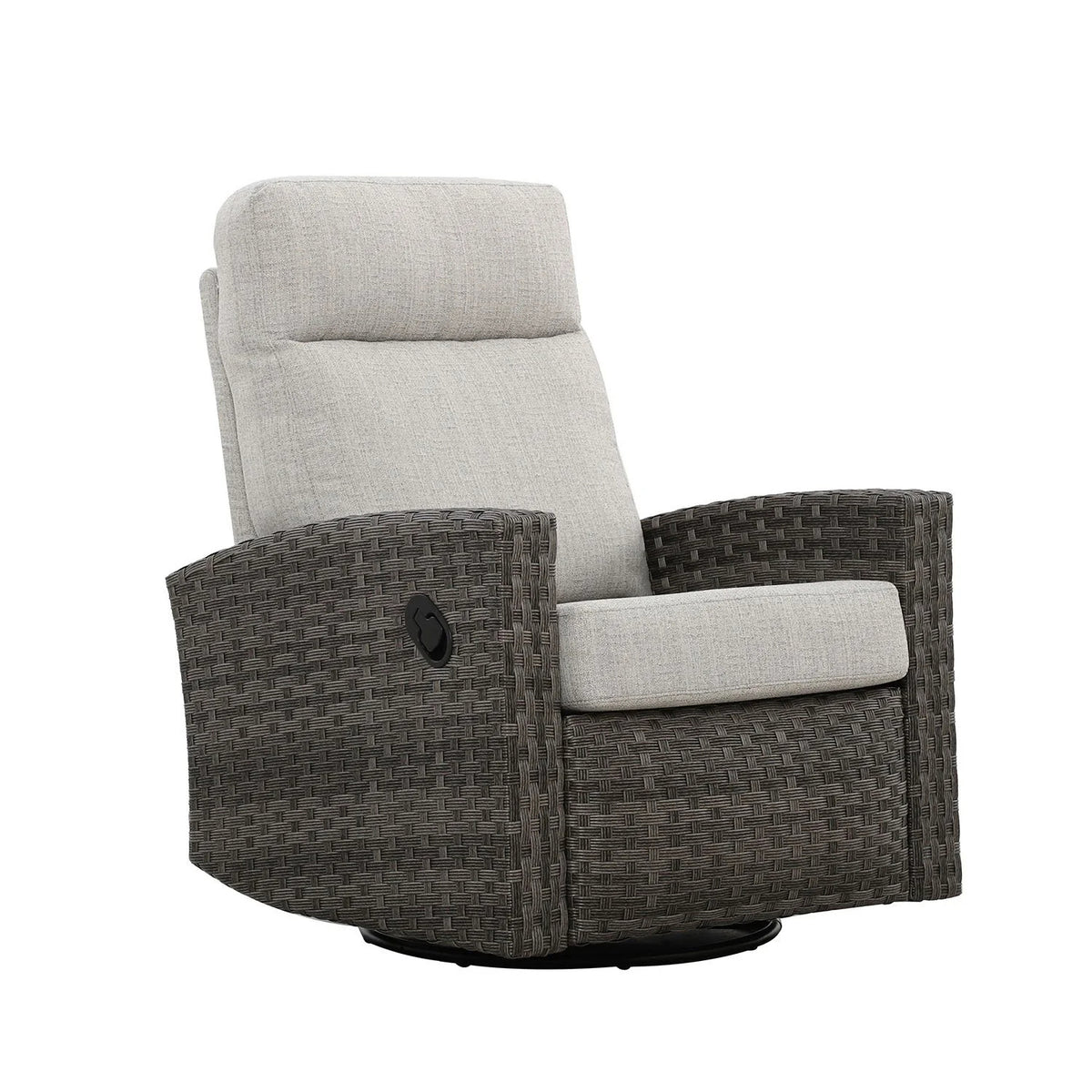 Malibu II Outdoor Wicker Reclining Console Loveseat Conversation Set with a pair of Recliners | Outdoor Set