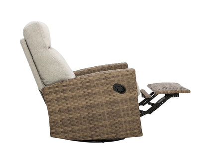Newport 4-piece Patio Wicker Modular Sofa Set with Swivel Glider Recliners | Outdoor Set