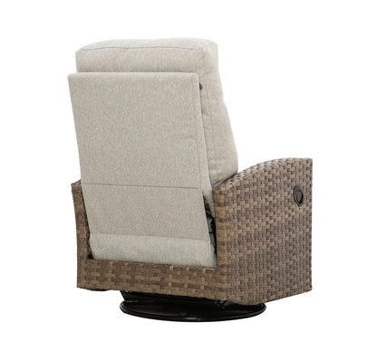 Newport 4-piece Patio Wicker Modular Sofa Set with Swivel Glider Recliners | Outdoor Set