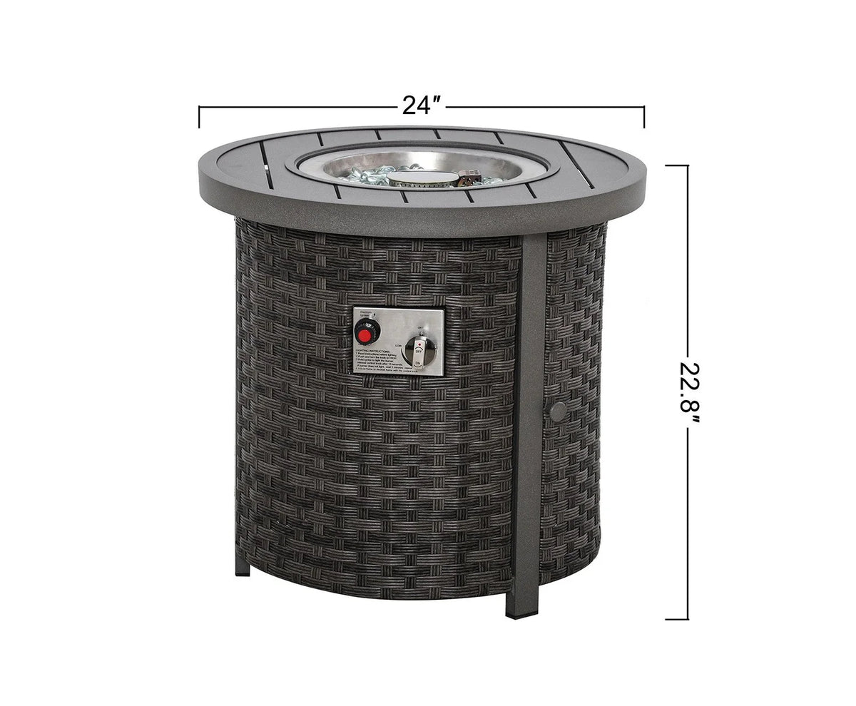 Malibu II Outdoor Firepit Table — Outdoor Nook USA - size