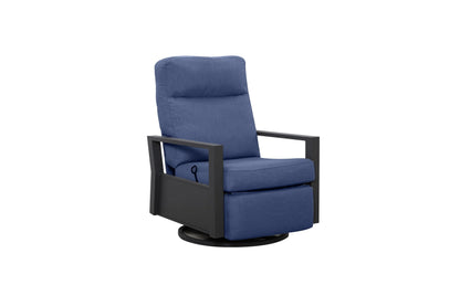 Shoreline Outdoor Aluminum Swivel Glider Recliner | Patio Lounge Chair
