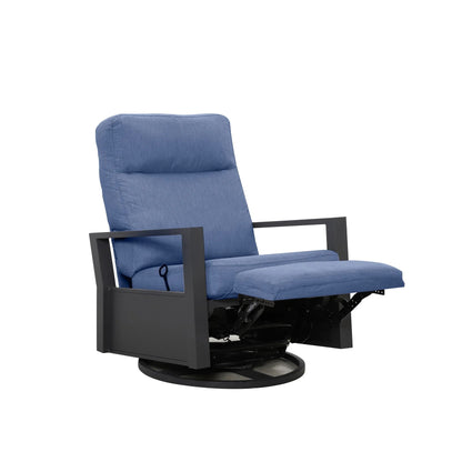 Shoreline 4-Seat Patio Aluminum Reclining Loveseat Conversation Set with Pair of Recliners | Outdoor Set