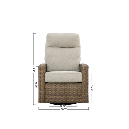 Newport Outdoor Wicker Reclining Sofa Conversation Set with a pair of Recliners | Outdoor Set