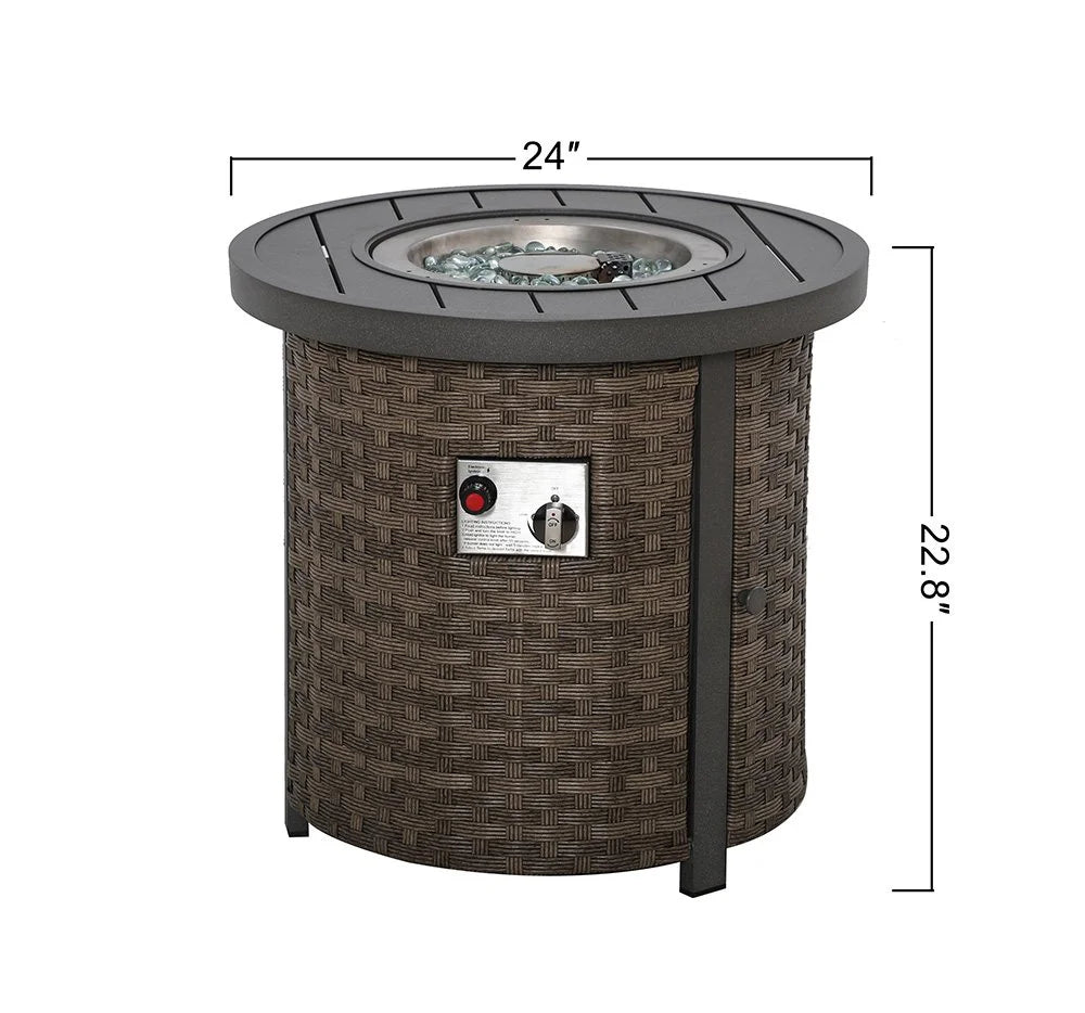 Newport Outdoor Firepit Table — Outdoor Nook USA - size