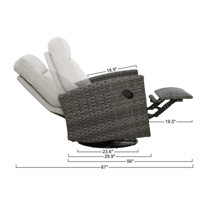 Malibu II 5-piece Patio Wicker Modular Console Loveseat Set — Outdoor Nook USA - size