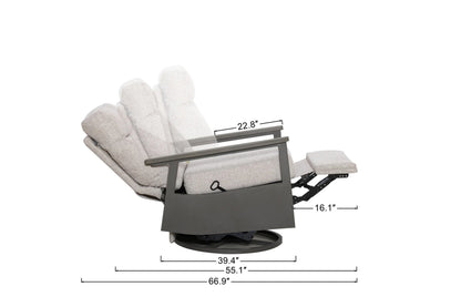 Huntington 5-piece Patio Aluminum Modular Seating Group with Cushions _ Outdoor Set — Outdoor Nook U - size